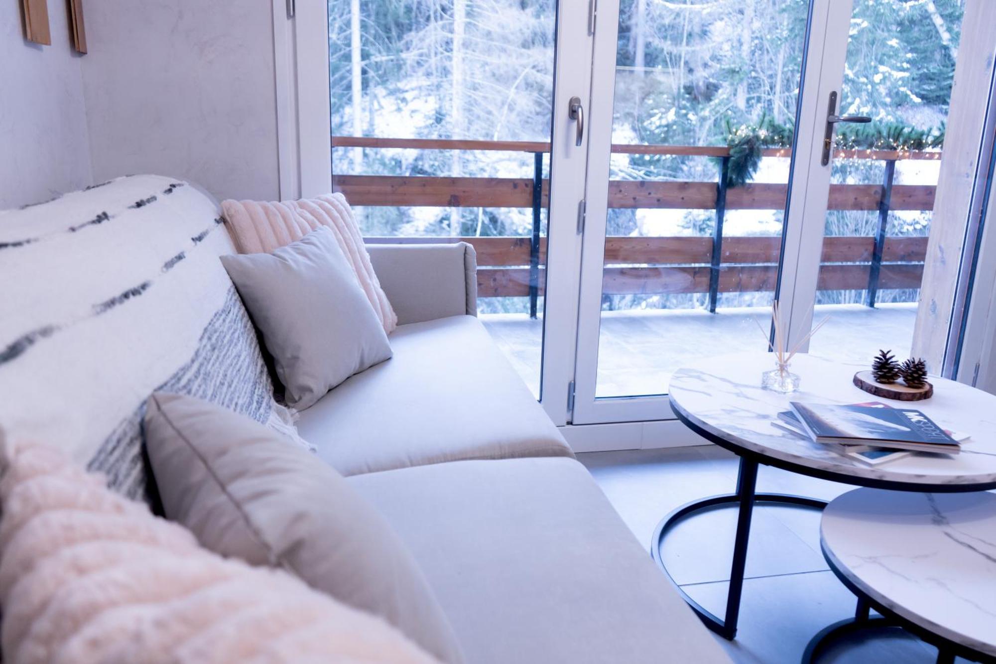 Studio Cabine Au Loup Blanc Avec Vue Mont Blanc 圣热尔韦莱班 外观 照片